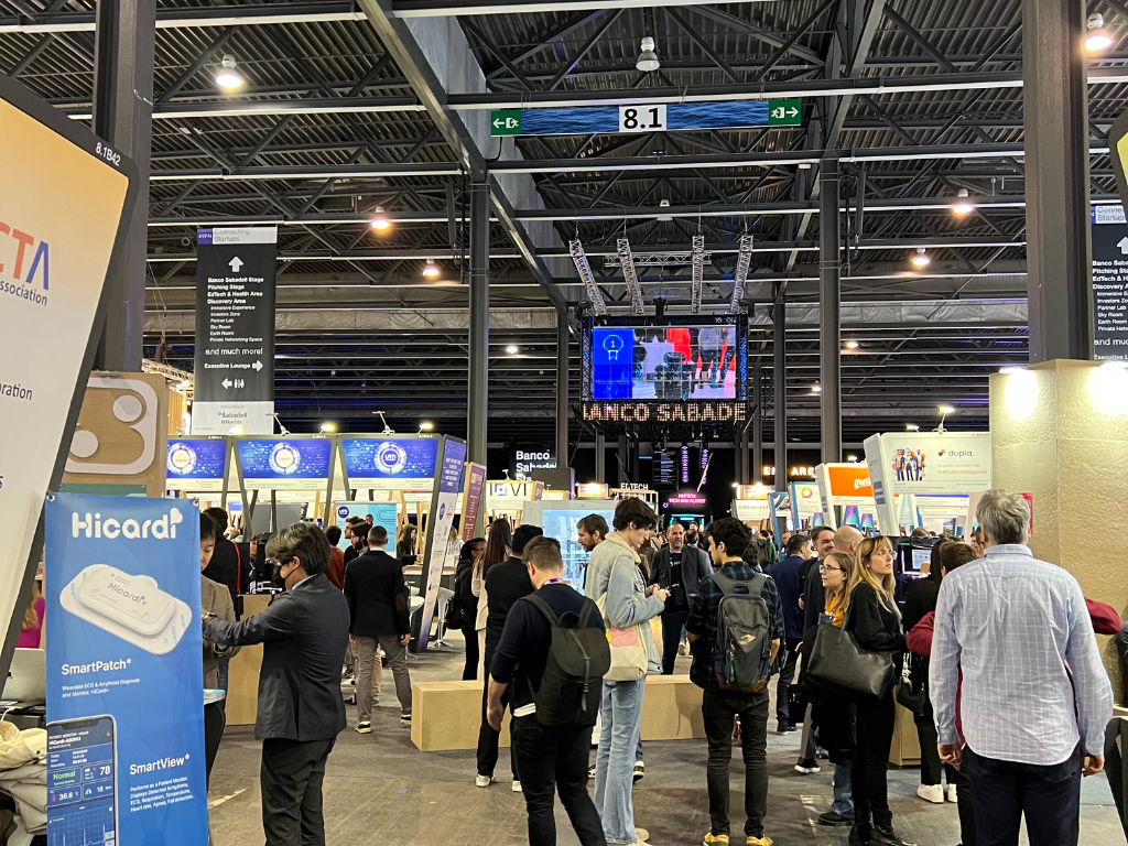 crowd in a trade show