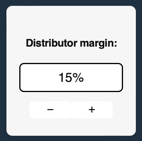 margin calculator distributor margin