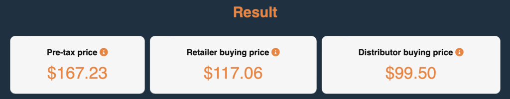margin calculator result